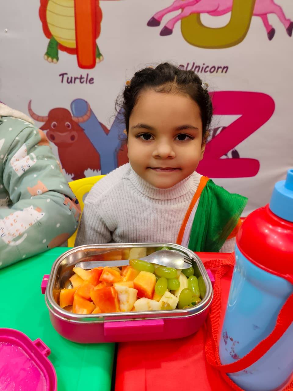 Children enjoying healthy meals